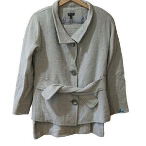 Marilena Chicago Light Blue Wool Skirt Suit Medium Vintage Matching Set